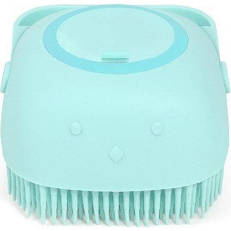 Blaue Haustier-Badebürste, Silikon, Katzen-Shampoo, Massagegerät, Kamm, Hundepflege, Duschbürste, Schrubber für kurze und lange