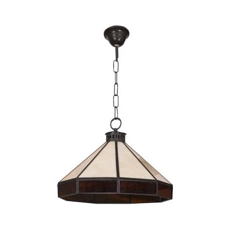 Adarve Kleine Pendelleuchte Schwarz/Beige/Braun 1xE27 (30x30cm)