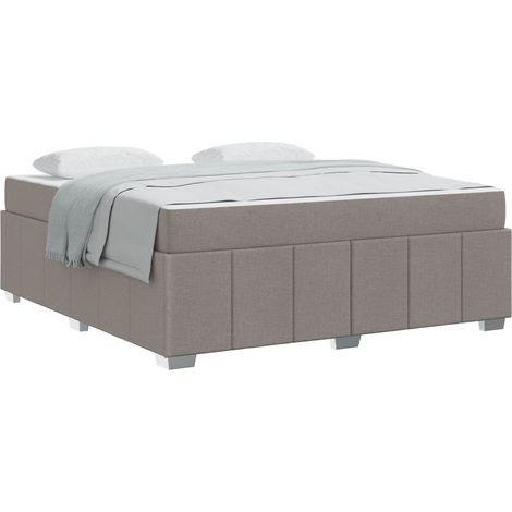 Maison Exclusive - Bettrahmen mit Matratze Taupe 180 x 200 cm Sto