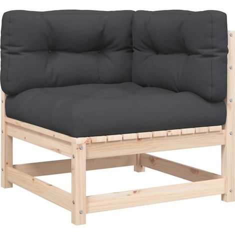 Maison Exclusive - Garten-Ecksofa mit Kissen Massivholz Kiefer