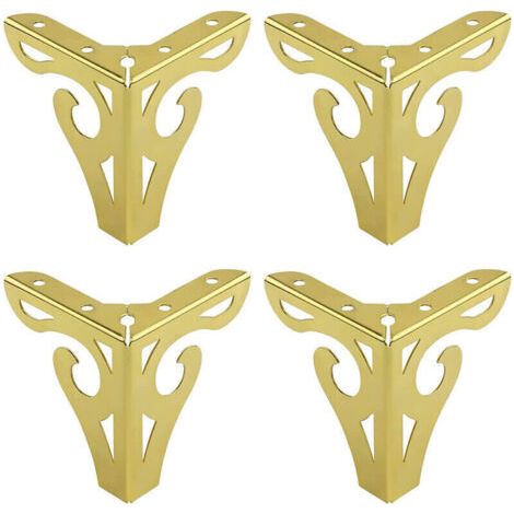 4 Pièces Pieds Doré de Table 10cm Style Européen Pied de Meuble en Fer (1/4)