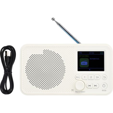 Radio DAB+ avec écran couleur 2,4 pouces, Bluetooth et lecteur MP3 pour intérieur et extérieur (1/5)