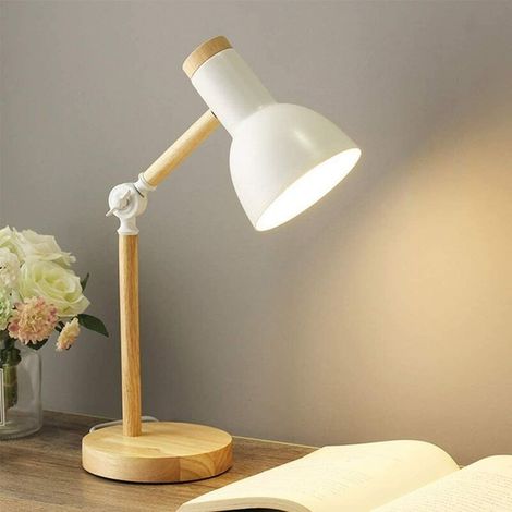Lampe de chevet flexible, E27 lampe de lecture blanche, lampe de bureau LED avec interrupteur,Lampe de Table en Métal Décorative,industriel rétro intérieur luminaire cadeau (1/5)