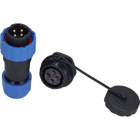 Connecteur étanche IP68 pour prise et fiche aviation, écrou arrière, bornes mâle et femelle, 380 V, broche SP204 (1/5)