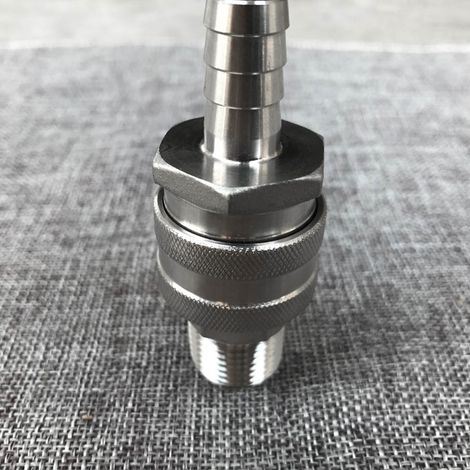Raccord rapide en acier inoxydable pour brassage amateur, 1/2" BSP. (1/5)