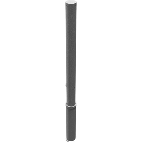 Schake Absperrpfosten herausnehmbar aus Stahlrohr verzinkt Ø76x2,9mm mit Dreikantverschluss und Stahlkappe 900mm Überflur (1/4)