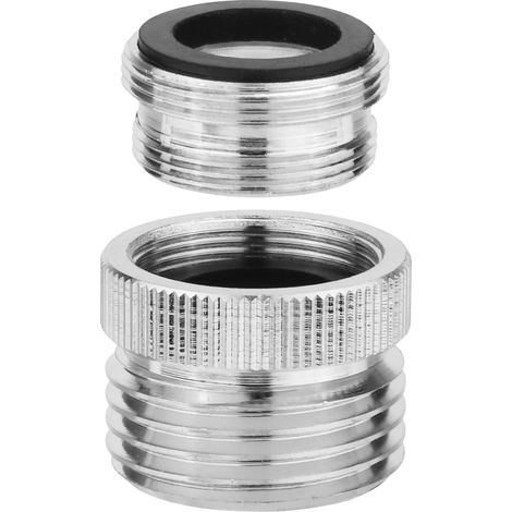 Adaptateur de Robinet avec Aérateur, Tuyau d'Arrosage de 3/4 Pouces Vers Adaptateur de Robinet d'Évier 1/2, Plaqué Chrome Poli Kit d'Adaptateur Robinet Evier pour Tuyau d'Arrosage Garden (1/5)