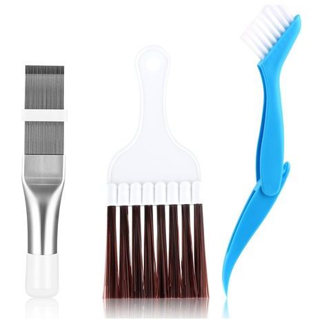 Lot de 3 Peigne d'Aileron de Condensateur de Climatiseur,Brosse de Climatiseur,Brosse de Nettoyage à Ailettes,Peigne de Climatiseur,pour Nettoyage radiateur, évaporateur, serpentins de réfrigérateur (1/5)