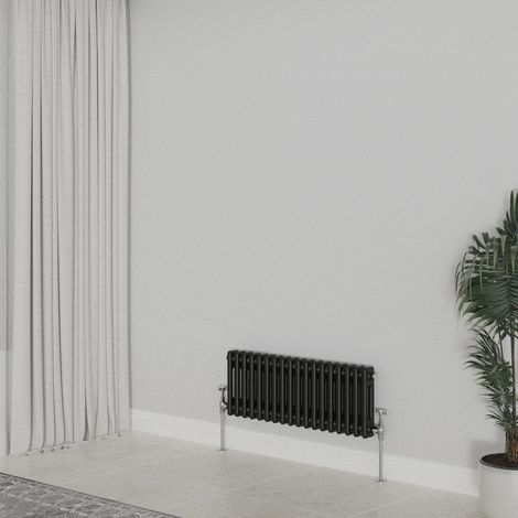WarmeHaus Traditional Black Double Column Radiators 300x830mm (1/5)