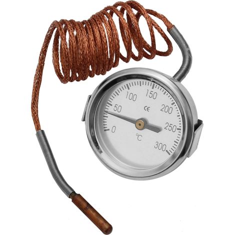 Thermometer 0-300 °C mit 150 cm Sensor Kabel Temperaturanzeige Motor Maschine Ofen (1/2)