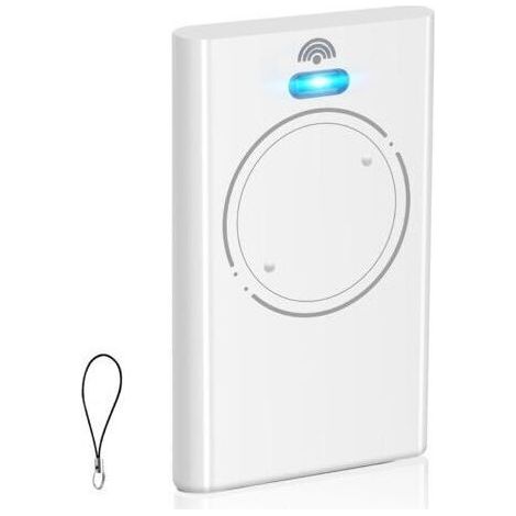Télécommande pour ouvre-porte de garage 433,92 MHz compatible avec XT2 433 SLH LR, 2 canaux, blanc (1/5)