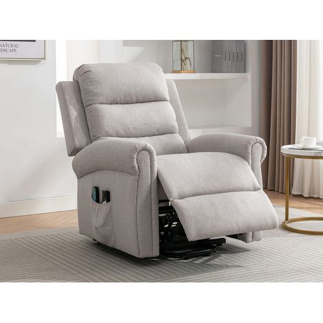 Poltrona massaggiante con alzapersona elettrico in Tessuto Beige - LOVARI (1/4)