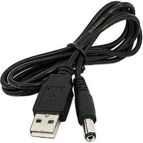 1 Câble d'alimentation USB, adaptateur 5V, prise jack 5.5mm, pour enceintes portables et caisson de basses (1/5)