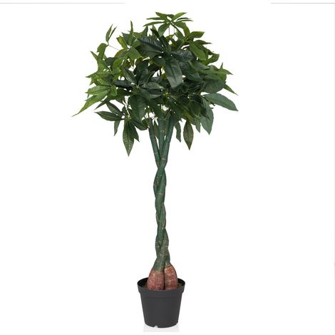 [NEUWERTIG] Hjh Office Kunstpflanze Kunstbaum Pachira Glückskastanie 160 Cm Kunststoff Grün B-Ware