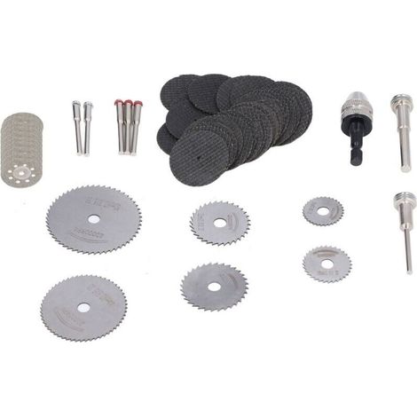 60 pièces disques de coupe pour scie circulaire, lames de meulage pour bois, plastique et verre (1/5)