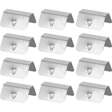 Clip per deflettore aria, set di clip di fissaggio in acciaio inossidabile per canale deflettore vento e pioggia per auto universali (12 pezzi)