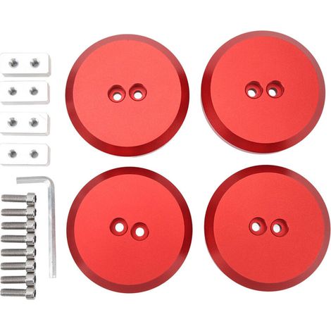 Adaptateur de Coussin de Cric, Support de Sol en Aluminium Durable pour Chevy C5 C6 C7 C8 Rouge, Installation Facile pour L'entretien de la Voiture. (1/5)