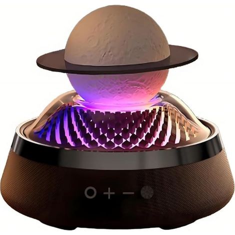 Enceinte Bluetooth portable, diffuseur d'huiles essentielles, lampe lune en lévitation, lampe Saturne flottante LED avec 6 modes de couleur (1/5)