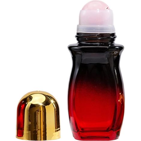 Bouteilles en verre pour huiles 50 ml Conteneur de parfum vide Applicateur en verre ambré pour fêtes, salons, centres de bien-être, soins de beauté, voyages, bureaux, à la maison (1/5)