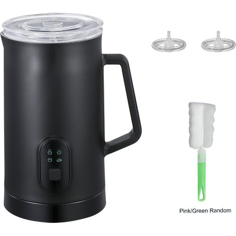 Mousseur à lait électrique 400 W 580 ml/19,61 oz Mousseur chaud et froid Fonctionnement silencieux Machine 4 en 1 automatique en acier inoxydable antidérapant pour café latte cappuccino chocolat chaud (1/5)