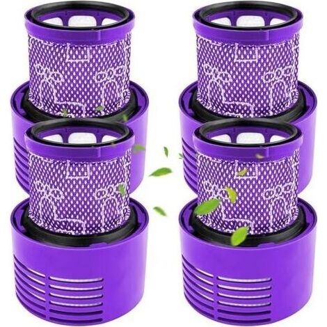 4 Pack Filtre Compatible avec Dyson V10, Accessoire Aspirateur, Cyclone Pièce de Rechange pour Aspirateur À Vide Lavable, Total Clean (1/5)