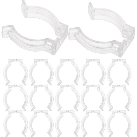 20 Pièces Clips De Montage Pour Tubes Au Néon T8 Clip De Fixation Du Tube De Lampe Transparent En Plastique Pour Tubes Led Et Fluorescents Installation Murale Plafond Bureau Magasin (1/5)