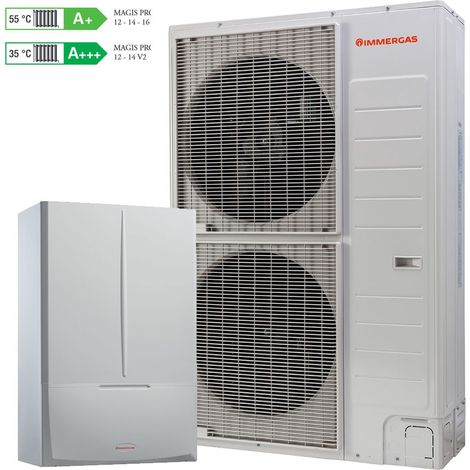 Immergas Magis Pro 12 V2 pompa di calore aria-acqua monofase inverter con unità motocondensante esterna e modulo idronico separato 3.030663 (1/4)