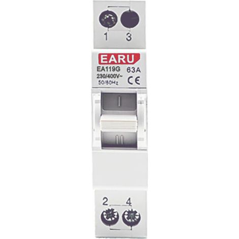 1 Dual Power Manual Transfer Interlock Circuit Breaker, DIN Rail Isolation Disconnect Switch (63A, 1P) (1/5)
