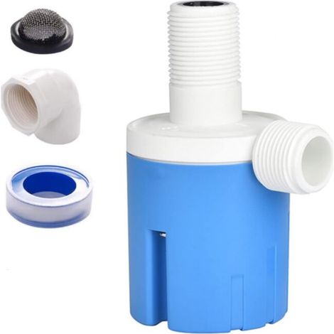 Robinet à flotteur intégré à entrée latérale 3/4" pour piscines, aquariums, aquaculture, aquariums (DN20) (1/5)