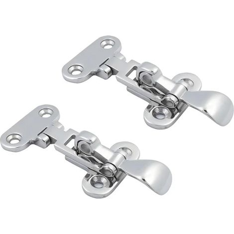 Loquet de Verrouillage de Pont en Acier Inoxydable 316, Pince de Maintien verrouillable, Fixation de loquet, Vernis Miroir for Bateau Marin(110mm-2PCS) (1/5)