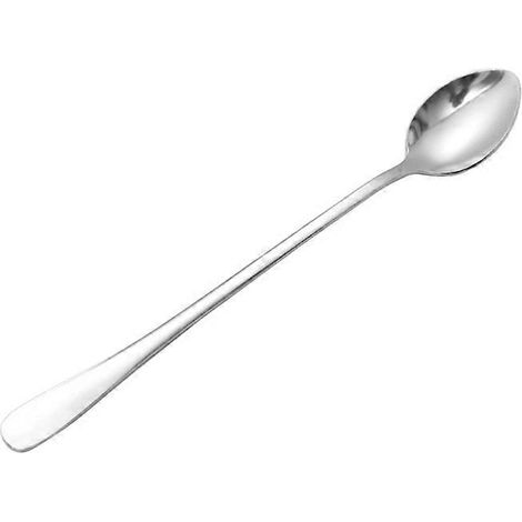 Cuillère à café en acier inoxydable (1 pièce) - Cuillère à long manche pour glace, dessert et thé - Accessoires de table pour pique-nique et cuisine