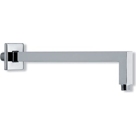Braccio doccia quadrato in ottone cromato  cm 35 (1/2)