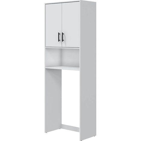 Armario Multiuso 2 Puertas Delebio, 3 Estantes, 40x206h cm Blanco