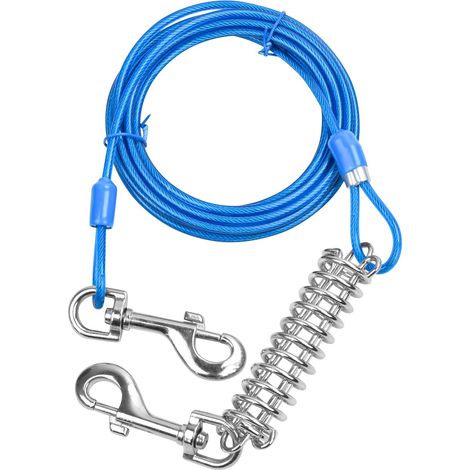 Câble Anti-Traction Pour Chien - 3 Mètres - Résistant Jusqu'à 55 Kg - À Ressort Amortisseur - Avec Jonction Pivotante 360° - Pour Chiens Moyens et Grands (1/5)