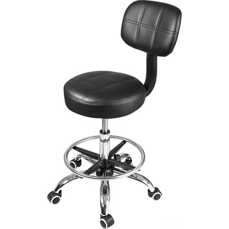 Levede Swivel Drafting Chair Low Back Round Rolling Stool Height Adjustable