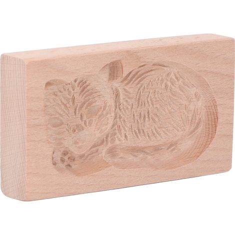 Moule à biscuits animal, joli emporte-pièce en bois coloré, démoulage facile, motif chat (1/5)