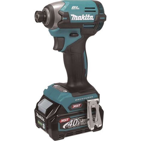 Makita Herramientas - Atornillador de impacto a batería de 40V, con 2 baterías Li-ion XGT de 2,0 Ah y cargador TD003GA201 (1/4)