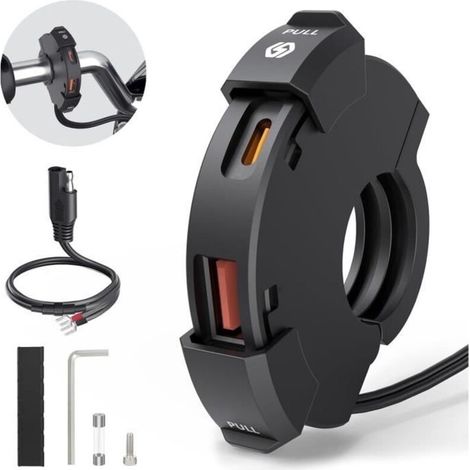 Chargeur USB Moto - NO BRAND - Prise USB ÉTanche - QC3.0 - PD Type C - 12V-24V (1/4)