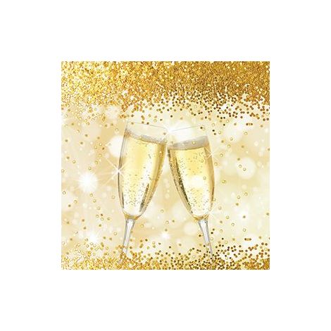 Braun & Company Servietten Motiv Sparkling Moment 33x33cm Tischservietten