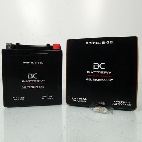 bc batterie für auto piaggio après 2000 yb10l-b / 12v 10ah neuf (1/3)