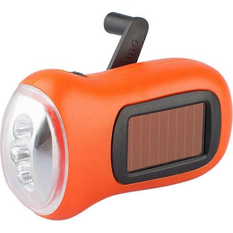 Solarbetriebene Kurbeltaschenlampe, LED-Notleuchte für Zelte, Wandern, Camping und Überlebensausrüstung (1/5)