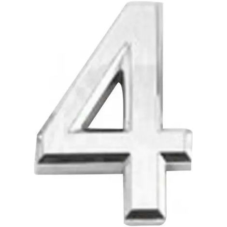 Numéro de porte d'hôtel/maison autocollant en plastique argenté (1/5)