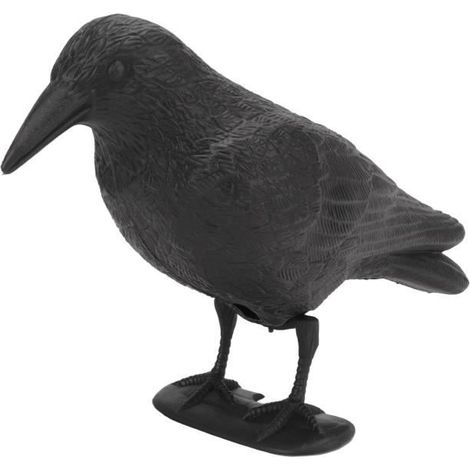CORBEAU EN PLASTIQUE ANTI REPOUSSE PIGEON OISEAUX EFFAROUCHEUR POUR JARDIN POTAGER OU CHAMPS ESTINK -UNE (1/4)