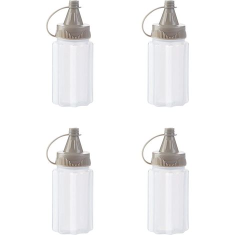 Bouteille de ketchup pour condiments, moutarde - Récipient à sauce portable - Convient pour boîte à bento et restaurant - Transparent - S (1/5)