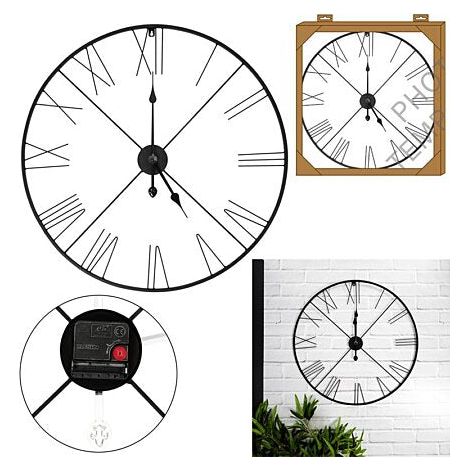 HORLOGE FILAIRE CHIFFRES ROMAINS 70CM (1/4)