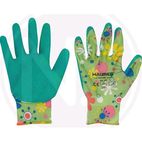GUANTI da GIARDINO in LATTICE Mod. FLO-GRIP MAURER Taglia 7 Conf. 12 pz
