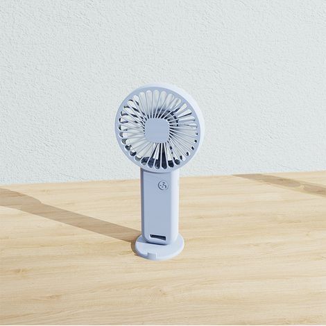 Ventilateur portable, mini ventilateur à main avec support, ventilateur personnel rechargeable, flux d'air puissant, adapté aux voyages et au camping, mini ventilateur à main 3 en 1,(B (1/5)