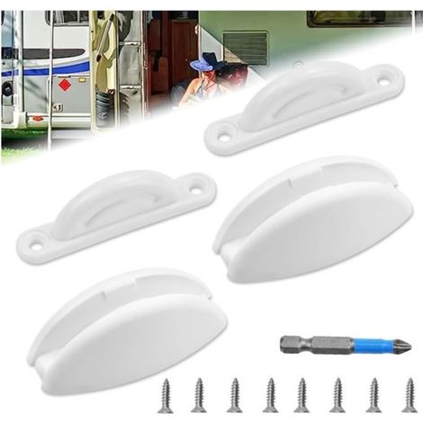 2 Paires Bloc Porte Caravane en Plastique Bloque Porte Camping Car Butée de Porte Camping Car Retenue de Porte Caravane T Forme (1/4)