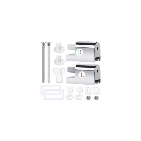 Kit De Fixation Abattant WC Universel - Métal Siège De Toilette Accessoires De Remplacement Pour Installer et Fixer Les Sièges