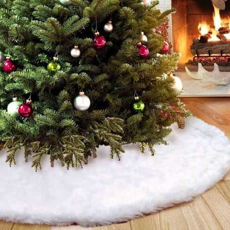 Jupe de sapin de Noël, 122 cm, housse décorative pour sapin de Noël, idéale pour la décoration de Noël, décoration de fête de Noël
